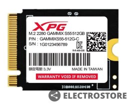 Adata Dysk SSD XPG GAMMIX S55 512GB PCIe 4x4 5/3.8MB/s M2230