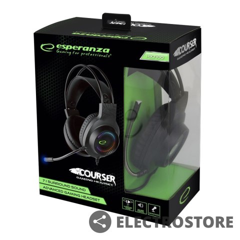 Esperanza Słuchawki z mikrofonem Gaming 7.1 Courser Esperanza Słuchawki z mikrofonem Gaming 7.1 Courser