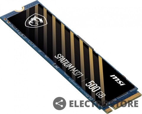 MSI Dysk SSD SPATIUM M371 500GB M.2 PCIe3 2200/1150MB/s MSI Dysk SSD SPATIUM M371 500GB M.2 PCIe3 2200/1150MB/s