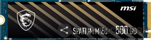 MSI Dysk SSD SPATIUM M450 500GB M.2 PCIe4 3600/2300MB/s MSI Dysk SSD SPATIUM M450 500GB M.2 PCIe4 3600/2300MB/s