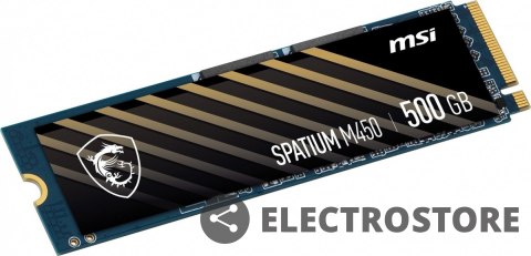 MSI Dysk SSD SPATIUM M450 500GB M.2 PCIe4 3600/2300MB/s MSI Dysk SSD SPATIUM M450 500GB M.2 PCIe4 3600/2300MB/s