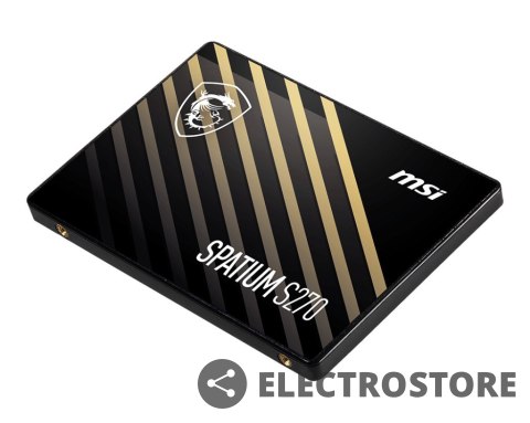 MSI Dysk SSD SPATIUM S270 480GB 2,5 cala SATA3 500/450MB/s MSI Dysk SSD SPATIUM S270 480GB 2,5 cala SATA3 500/450MB/s