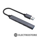 Savio Hub 4 porty USB-A - 3 x USB-A 2.0, 1 x USB-A 3.0, 5 Gbps, Aluminium, AK-70