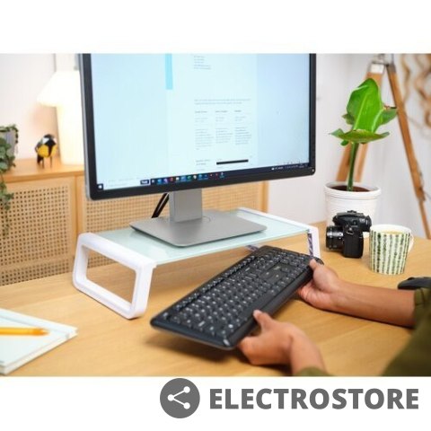 Trust Podstawka pod monitor MONTA GLASS biała Trust Podstawka pod monitor MONTA GLASS biała