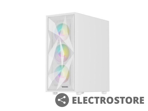 Natec Obudowa Genesis Diaxid 605 ARGB MIDI TOWER USB-C Biała Natec Obudowa Genesis Diaxid 605 ARGB MIDI TOWER USB-C Biała