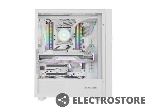 Natec Obudowa Genesis Diaxid 605 ARGB MIDI TOWER USB-C Biała Natec Obudowa Genesis Diaxid 605 ARGB MIDI TOWER USB-C Biała