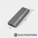 Qoltec Obudowa | kieszeń na dysk SSD M.2 | SATA | NGFF | USB-C | Super speed 6Gb/s | 2TB | Szara