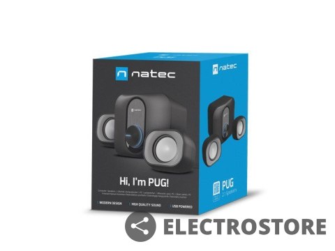 Natec Głośniki PUG 11W RMS 2.1 Czarne Natec Głośniki PUG 11W RMS 2.1 Czarne