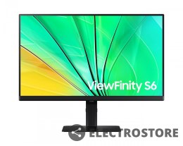 Samsung Monitor 24 cale ViewFinity S60D IPS 2560x1440 WQHD 16:9 1xHDMI 1xDP 3xUSB 3.0 5ms PinP/PbyP 100Hz HAS+PIV płaski 3YOn-Site