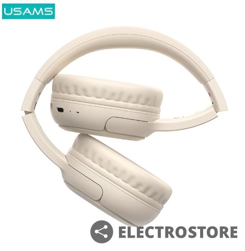 USAMS Słuchawki Blueooth 5.3 nauszne Yun Series YG23 Beżowe USAMS Słuchawki Blueooth 5.3 nauszne Yun Series YG23 Beżowe