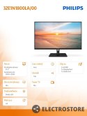 Philips Monitor 32E1N1800LA VA 31.5 cala 4K HDMIx2 DP Głośniki