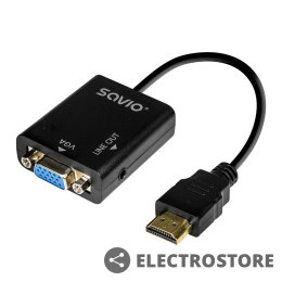 Savio Adapter HDMI-VGA z audio AK-76