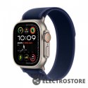 Apple Watch Ultra 2 GPS + Cellular, koperta 49 mm z tytanu w kolorze naturalnym z opaską Trial M/L w kolorze niebieskim