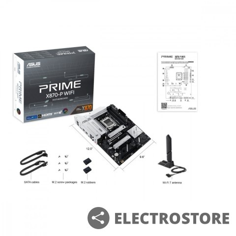 Asus Płyta główna PRIME X870-P WIFI AM5 4 DDR5 HDMI/USB-C Asus Płyta główna PRIME X870-P WIFI AM5 4 DDR5 HDMI/USB-C