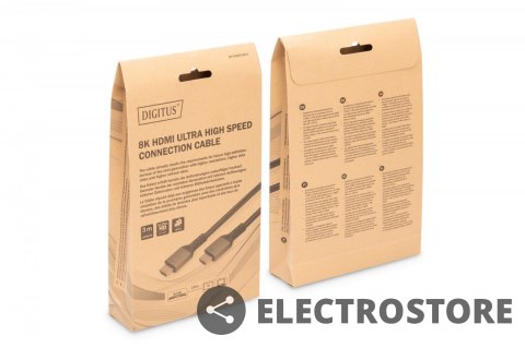 Digitus Kabel Premium połączeniowy HDMI 2.1 Ultra HighSpeed 8K60Hz UHD Typ HDMI A/A M/M 3m Czarny Digitus Kabel Premium połączeniowy HDMI 2.1 Ultra HighSpeed 8K60Hz UHD Typ HDMI A/A M/M 3m Czarny