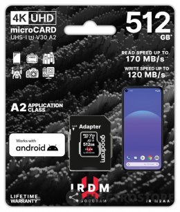 GOODRAM Karta pamięci microSD IRDM 512GB UHS-I U3 A2 + adapter