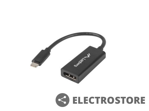 Lanberg Adapter USB CM - Displayport F 15cm czarny