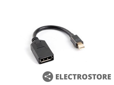 Lanberg Adapter mini Displayport (M) -> DisplayPort (F) na kablu 10cm czarny