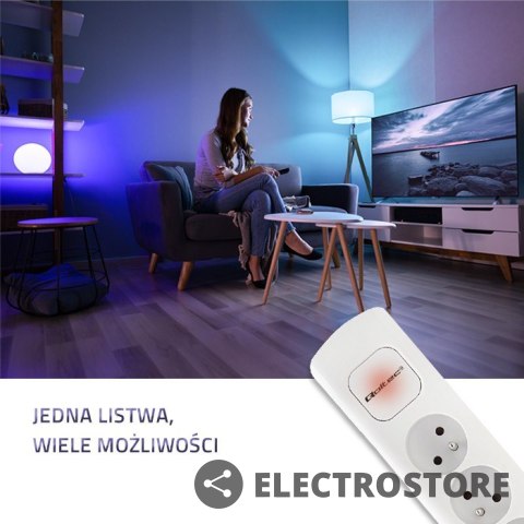 Qoltec Listwa zasilająca | 5 gniazd | 1.8m | Biała Qoltec Listwa zasilająca | 5 gniazd | 1.8m | Biała