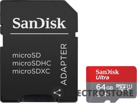 SanDisk Karta Ultra microSDXC 64GB 140MB/s A1 + Adapter SD