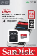 SanDisk Karta Ultra microSDXC 64GB 140MB/s A1 + Adapter SD