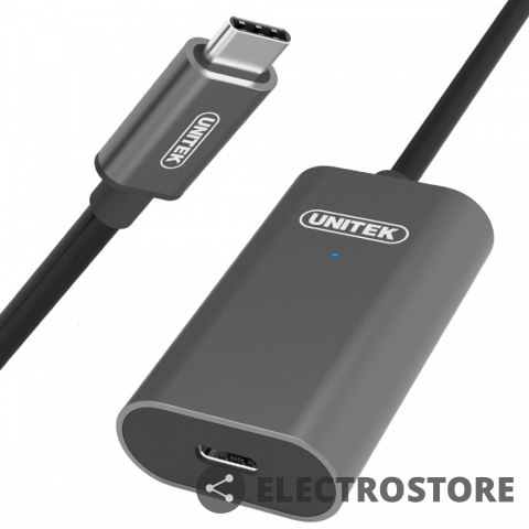 Unitek Przedłużacz aktywny USB Typ-C 3.1, 5m, M/F; U305A Unitek Przedłużacz aktywny USB Typ-C 3.1, 5m, M/F; U305A