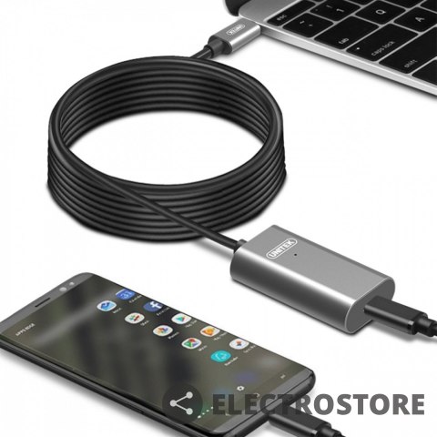 Unitek Przedłużacz aktywny USB Typ-C 3.1, 5m, M/F; U305A Unitek Przedłużacz aktywny USB Typ-C 3.1, 5m, M/F; U305A