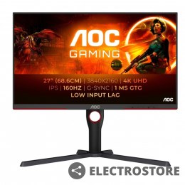 AOC Monitor U27G3X 27 cali IPS 4K 160Hz HDMIx2 DPx2 Pivot