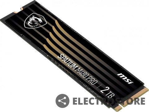MSI Dysk SSD SPATIUM M480 PRO 2TB M.2 PCIe4 7400/7000MB/s MSI Dysk SSD SPATIUM M480 PRO 2TB M.2 PCIe4 7400/7000MB/s