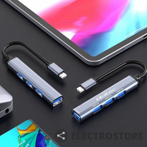 Qoltec HUB adapter USB-C 3.1 4w1 | USB 3.0 | 3x USB 2.0 Qoltec HUB adapter USB-C 3.1 4w1 | USB 3.0 | 3x USB 2.0