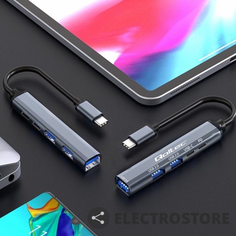 Qoltec HUB adapter USB-C 3.1 5w1 | USB-C PD | USB-C | 2x USB 2.0 | USB 3.0 Qoltec HUB adapter USB-C 3.1 5w1 | USB-C PD | USB-C | 2x USB 2.0 | USB 3.0