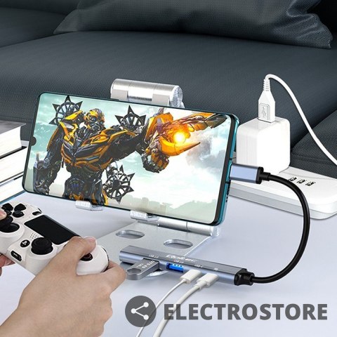 Qoltec HUB adapter USB-C 3.1 5w1 | USB-C PD | USB-C | 2x USB 2.0 | USB 3.0 Qoltec HUB adapter USB-C 3.1 5w1 | USB-C PD | USB-C | 2x USB 2.0 | USB 3.0