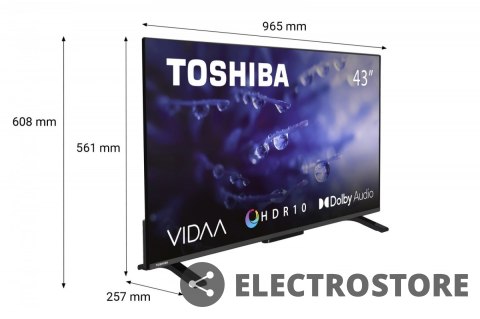 Toshiba Telewizor LED 43 cale 43LV2E63DG Toshiba Telewizor LED 43 cale 43LV2E63DG