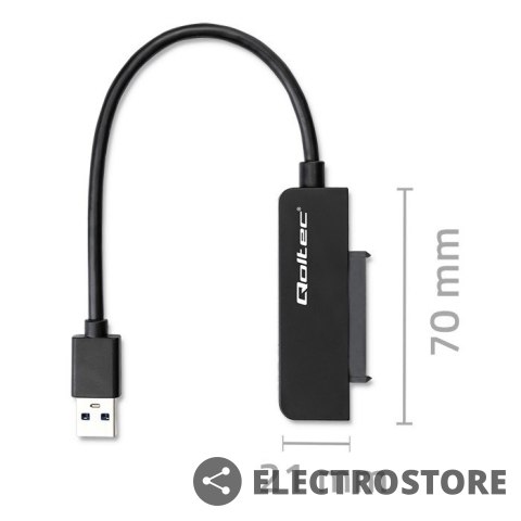 Qoltec Adapter SATA | Przejściówka na dysk SSD HDD 2.5" | USB 3.0 | Super speed 5Gb/s | 2TB Qoltec Adapter SATA | Przejściówka na dysk SSD HDD 2.5" | USB 3.0 | Super speed 5Gb/s | 2TB