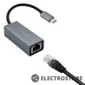 Qoltec Adapter USB-C na RJ45 Ethernet | 1000Mbps | Aluminiowa obudowa