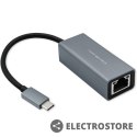 Qoltec Adapter USB-C na RJ45 Ethernet | 1000Mbps | Aluminiowa obudowa