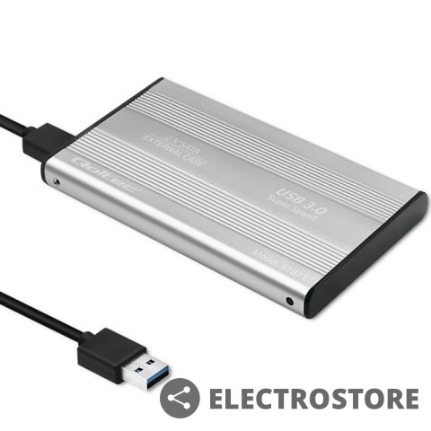 Qoltec Obudowa | kieszeń do dysków HDD SSD 2.5" SATA3 | USB 3.0 | Srebrna Qoltec Obudowa | kieszeń do dysków HDD SSD 2.5" SATA3 | USB 3.0 | Srebrna