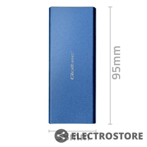 Qoltec Obudowa | kieszeń na dysk M.2 SSD | SATA | NGFF | USB 3.0 | Superspeed 5Gb/s | 2TB | Niebieska Qoltec Obudowa | kieszeń na dysk M.2 SSD | SATA | NGFF | USB 3.0 | Superspeed 5Gb/s | 2TB | Niebieska