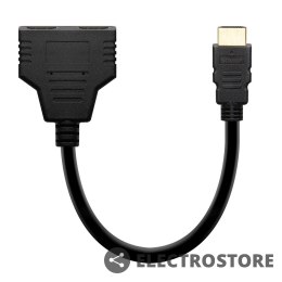 Savio Pasywny splitter HDMI (M) - HDMI (Ż) x 2, AK-77