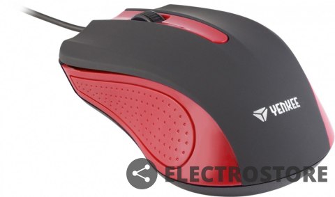 YENKEE Mysz przewodowa USB 3 przyciski, gumowana powierzchnia YENKEE Mysz przewodowa USB 3 przyciski, gumowana powierzchnia
