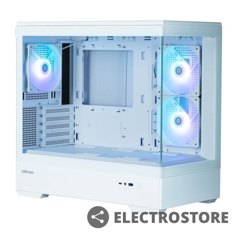 Zalman Obudowa P30 V2 MicroATX Mini Tower 3 FansRGB Biała