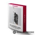 AXAGON PCEU-430RS Kontroler PCIe 4x port USB 3.2 GEN 1, UASP, chipset Renesas, 15-pin SATA zasilacz