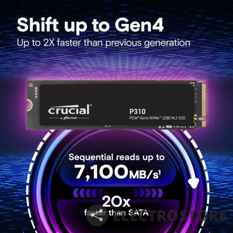 Crucial Dysk SSD P310 2TB M.2 NVMe PCIe 4.0 2280 7100/6000 Crucial Dysk SSD P310 2TB M.2 NVMe PCIe 4.0 2280 7100/6000