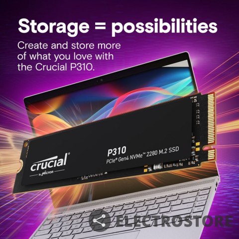 Crucial Dysk SSD P310 2TB M.2 NVMe PCIe 4.0 2280 7100/6000 Crucial Dysk SSD P310 2TB M.2 NVMe PCIe 4.0 2280 7100/6000