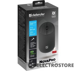 Defender Mysz bezprzewodowa NOVAPRO MM-316 RF Czarna 1600 DPI