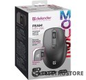 Defender Mysz bezprzewodowa silent click FEAM MM-296 RF 1600 DPI Czarna