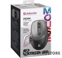 Defender Mysz bezprzewodowa silent click FEAM MM-296 RF 1600 DPI Szara