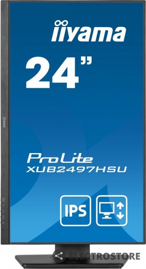 IIYAMA Monitor 24 cale XUB2497HSU-B2 IPS, HDMI, DP, 2x2W, 2xUSB, Pivot, HAS(150mm) /5y/ IIYAMA Monitor 24 cale XUB2497HSU-B2 IPS, HDMI, DP, 2x2W, 2xUSB, Pivot, HAS(150mm) /5y/
