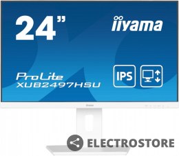 IIYAMA Monitor 24 cale XUB2497HSU-W2 IPS, HDMI, DP, 2x2W, 2xUSB, Pivot, HAS(150mm)