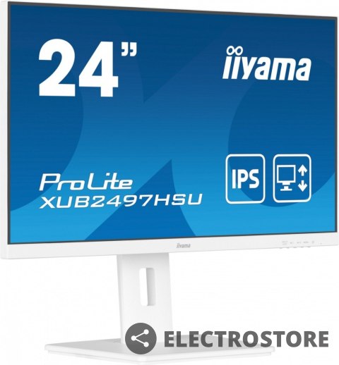 IIYAMA Monitor 24 cale XUB2497HSU-W2 IPS, HDMI, DP, 2x2W, 2xUSB, Pivot, HAS(150mm) /5y/ IIYAMA Monitor 24 cale XUB2497HSU-W2 IPS, HDMI, DP, 2x2W, 2xUSB, Pivot, HAS(150mm) /5y/